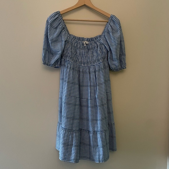 Ever New gingham mini dress with puff sleeves - Picture 2 of 6